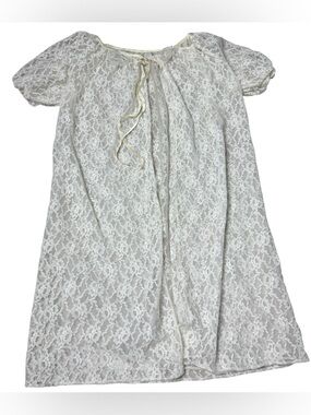 Vintage 70's lace robe peignoir robe